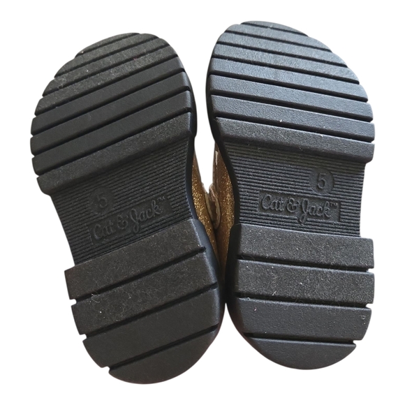 Cat & Jack Gold Glitter T-Strap Dress Shoes - Picture 3 of 7